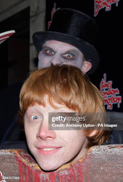 Rupert Grint from Harry Potter at the official Celebrity launch of the Jack the Ripper show at The London Dungeon, Tooley Street.