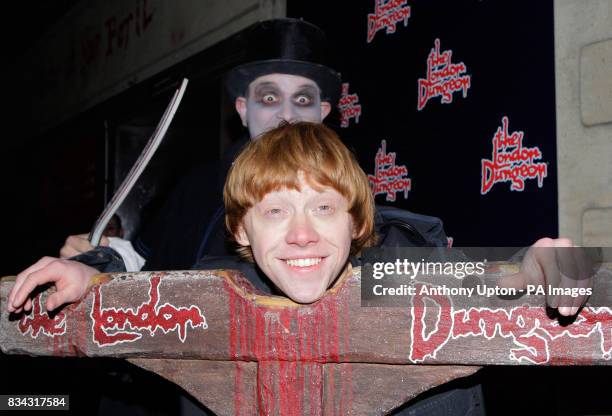 Rupert Grint from Harry Potter at the official Celebrity launch of the Jack the Ripper show at The London Dungeon, Tooley Street.