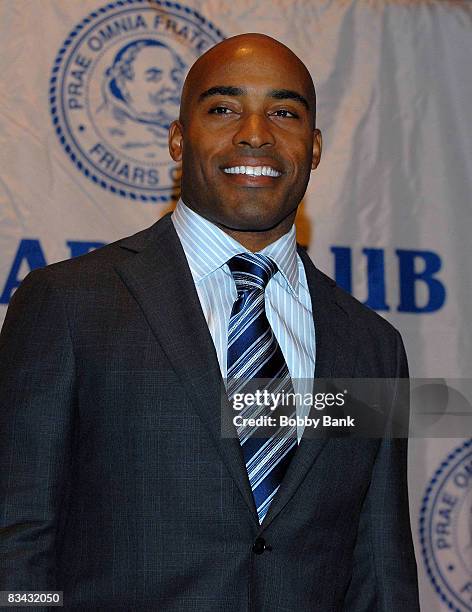 Tiki Barber attends the Friars Club roast of Matt Lauer at the New York Hilton on October 24, 2008 in New York City.