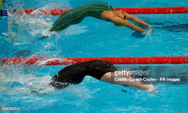 Great Britain's Melanie Marshall competes in the 100m Backstroke during the FINA World Short Course Championships at the MEN Arena, Manchester.