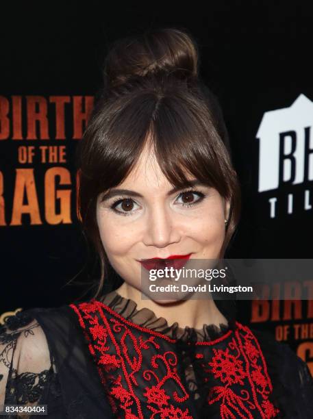 Actress Christina Wren attends the premiere of WWE Studios' "Birth of the Dragon" at ArcLight Hollywood on August 17, 2017 in Hollywood, California.