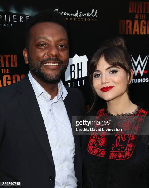 Direcctor Demetrius Wren and wife actress Christina Wren attend the premiere of WWE Studios' "Birth of the Dragon" at ArcLight Hollywood on August...