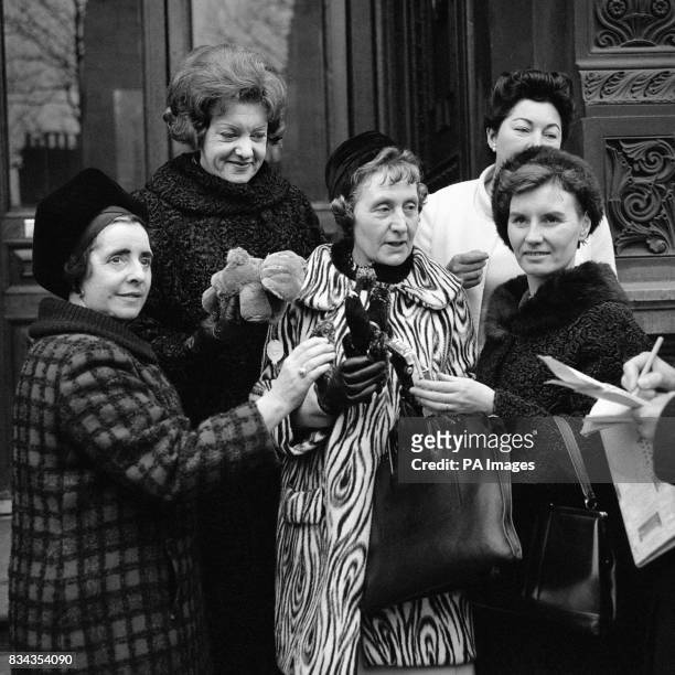 From left, Margaret McKay, , Renee Short , Joyce Butler , Anne Kerr and Gwyneth Dunwoody , outside the Home Office, they were there to see Alice...