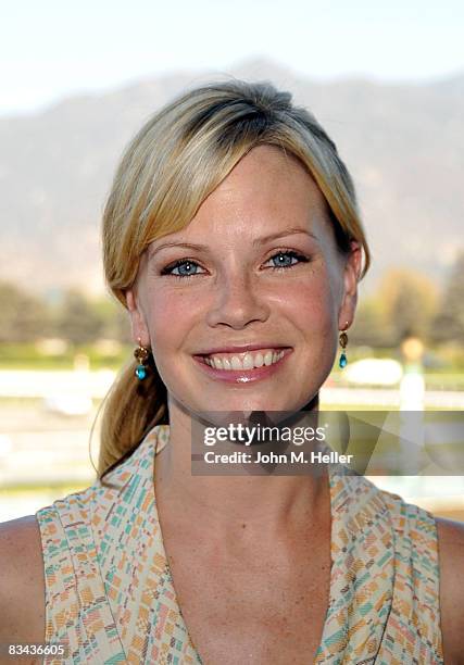 Sarah Jane Morris attends the 25th Running of the Breeders' Cup World Championships on October 25, 2008 at Santa Anita Park in Arcadia, California.