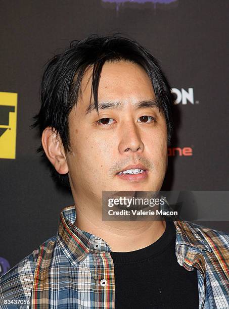 Musician Joe from Linkin Park arrives at the Guitar Hero World Tour VIP Launch Party on October 25, 2008 in Los Angeles, California.