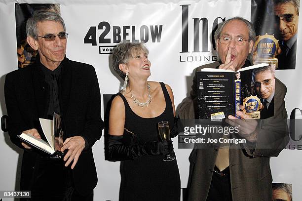 Actor/writer Richard Belzer, wife Harlee McBride and comedian Robert Klein attend the book launch celebration for Richard Belzer's "I Am Not A Cop!"...
