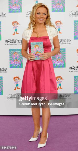 Geri Halliwell attends a photocall to promote her new children's book 'Ugenia Lavender' at London Zoo in central London.