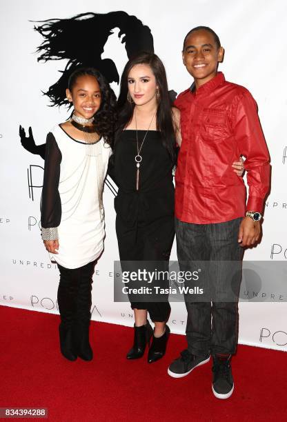 Nancy Fifita, Savannah Garza and SIAKKI Sii at the Pontea EP Release Party at The Federal on August 17, 2017 in North Hollywood, California.