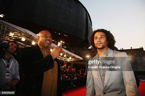 Actor Corbin Bleu attends the 'High School Musical 3' premiere during the 3rd Rome International Film Festival held at the Auditorium Parco della...