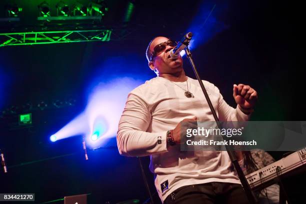 Singer Master Gee of the American band The Sugarhill Gang performs live on stage during a concert at the Columbia Theater on August 16, 2017 in...