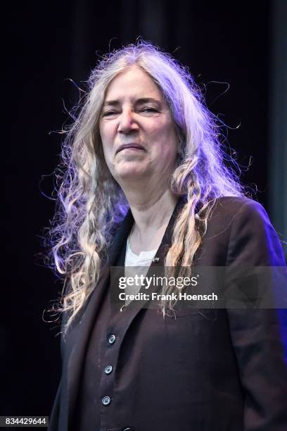 American singer Patti Smith performs live on stage during a concert at the Zitadelle Spandau on August 15, 2017 in Berlin, Germany.