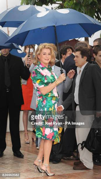 Catherine Deneuve attends a photocall for 'Un Conte de Noel' during the 61st Cannes Film Festival in Cannes, France.