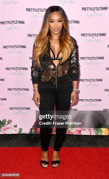 Melika attends PrettyLittleThing X Olivia Culpo Launch at Liaison Lounge on August 17, 2017 in Los Angeles, California.