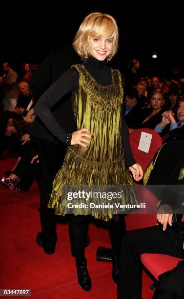 Actress Mena Suvari attends the 'The Garden Of Eden' premiere during the 3rd Rome International Film Festival held at the Auditorium Parco della...