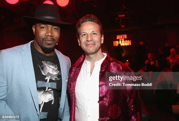 Michael Jai White and Sifu Matthew attend the special screening WWE Studios' "Birth Of The Dragon" After Party on August 17, 2017 in Hollywood,...