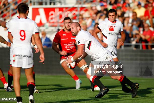 Carl Fearns of Lyon during the pre-season match between Rc Toulon and Lyon OU at Felix Mayol Stadium on August 17, 2017 in Toulon, France.