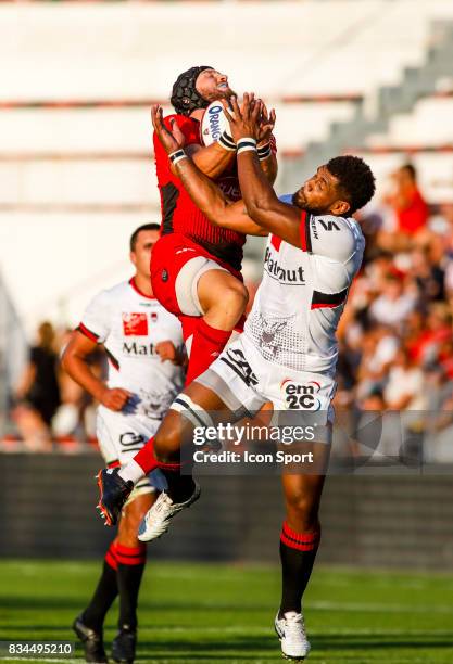 Jean Monribot of Toulon during the pre-season match between Rc Toulon and Lyon OU at Felix Mayol Stadium on August 17, 2017 in Toulon, France.