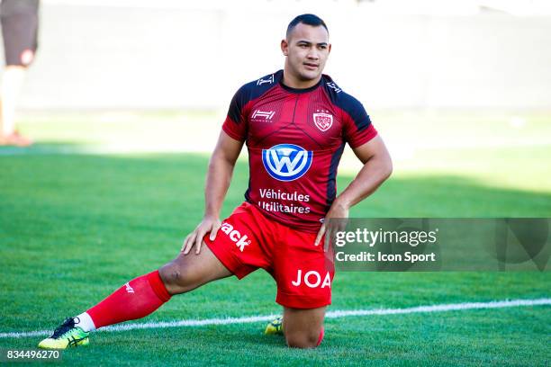 Jonah Placid of Toulon during the pre-season match between Rc Toulon and Lyon OU at Felix Mayol Stadium on August 17, 2017 in Toulon, France.