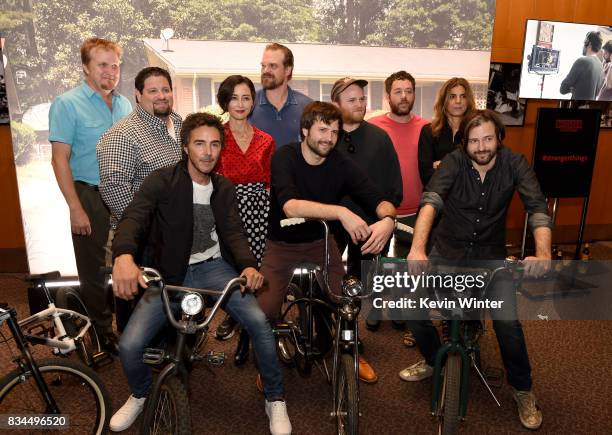 Kevin Ross, editor, Dean Zimmerman, editor, Shawn Levy, director and executive producer, Carmen Cuba, casting director, David Harbour, actor, Ross...