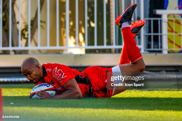 Jon Paul Pietersen of Toulon during the pre-season match between Rc Toulon and Lyon OU at Felix Mayol Stadium on August 17, 2017 in Toulon, France.