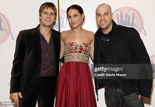 Exclusive* Rob Thomas, Marisol Thomas and Chris Daughtry backstage at Sidewalk Angels "A Furry Tail Evening" to benefit Pets Alive No-Kill animal...