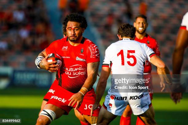 Samu Manoa of Toulon during the pre-season match between Rc Toulon and Lyon OU at Felix Mayol Stadium on August 17, 2017 in Toulon, France.