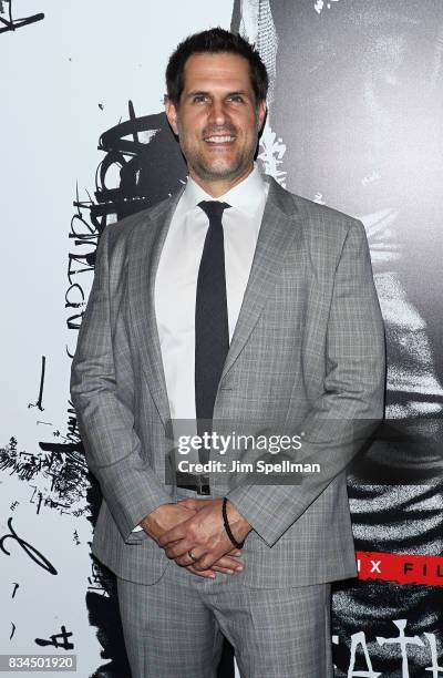 Screenwriter Vlas Parlapanides attends the "Death Note" New York premiere at AMC Loews Lincoln Square 13 theater on August 17, 2017 in New York City.