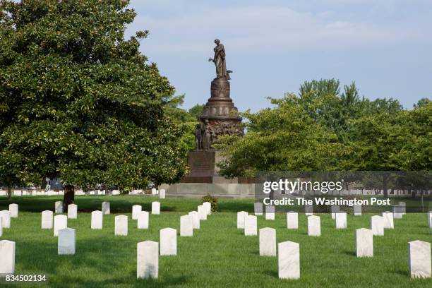 The Confederate Memorial at Arlington National Cemetery is photographed on Aug. 17, 2017 in Arlington, Virginia.