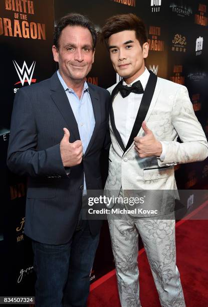 Producer Michael J. Luisi and actor Philip Ng attend the Los Angeles special screening of Birth of the Dragon at ArcLight Cinemas on August 17, 2017...