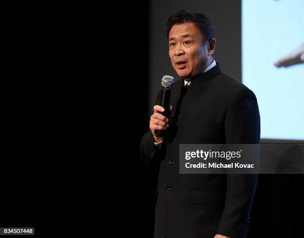 Producer Leo Shi Young introduces the Los Angeles special screening of Birth of the Dragon at ArcLight Cinemas on August 17, 2017 in Hollywood,...