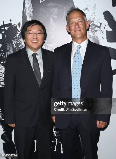 Actor/producer Masi Oka and producer Jason Hoffs attend the "Death Note" New York premiere at AMC Loews Lincoln Square 13 theater on August 17, 2017...