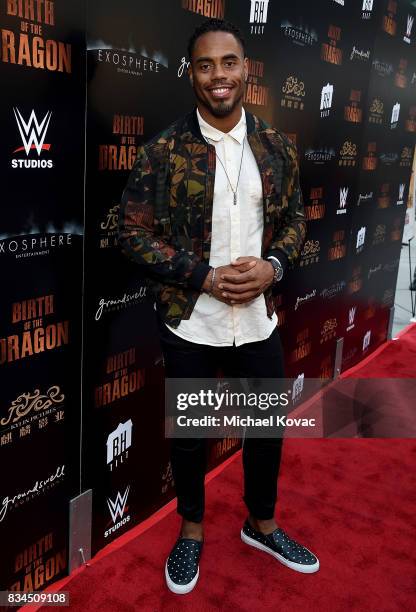 Professional football player Rashad Jennings attends the Los Angeles special screening of Birth of the Dragon at ArcLight Cinemas on August 17, 2017...