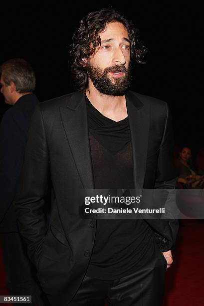 Actor Adrien Brody attends the 'The Garden Of Eden' premiere during the 3rd Rome International Film Festival held at the Auditorium Parco della...