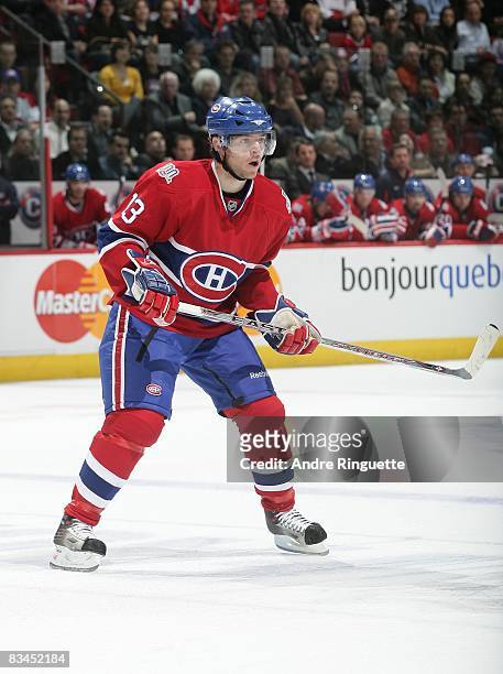 Alex Tanguay of the Montreal Canadiens skates against the Phoenix Coyotes at the Bell Centre on October 18, 2008 in Montreal, Quebec, Canada.