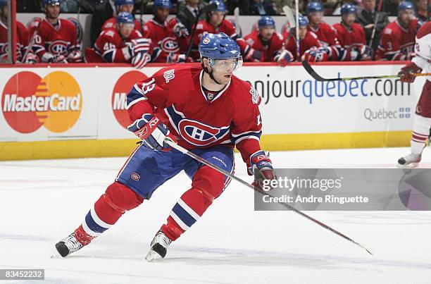 Alex Tanguay of the Montreal Canadiens skates against the Phoenix Coyotes at the Bell Centre on October 18, 2008 in Montreal, Quebec, Canada.