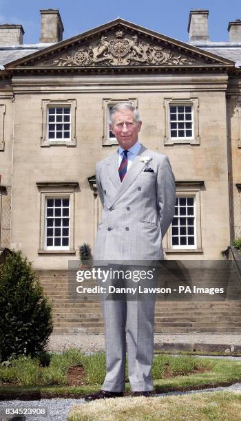 The Prince of Wales during the reopening of Dumfries House, East Ayrshire .