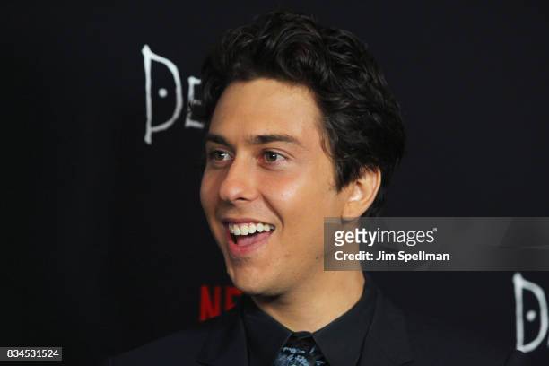 Actor Nat Wolff attends the "Death Note" New York premiere at AMC Loews Lincoln Square 13 theater on August 17, 2017 in New York City.