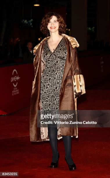 Anna Galiena attends the 'Galantuomini' Premiere during the 3rd Rome International Film Festival held at the Auditorium Parco della Musica on October...