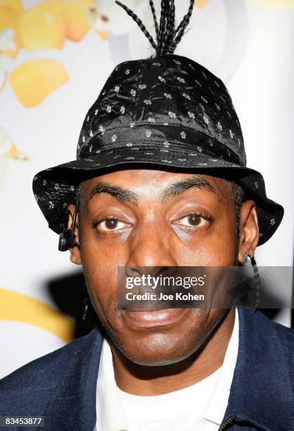 Recording Artist Coolio attends Rap and Wrap With Coolio at the NBC Experience Store on October 27, 2008 in New York City.