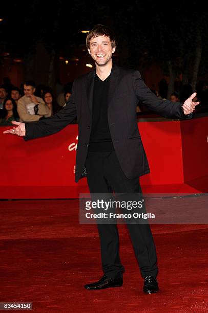 Actor Julien Baumgartner attends the 'Aide-Toi Et Le Ciel T'aidera' premiere during the 3rd Rome International Film Festival held at the Auditorium...