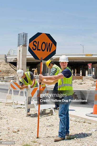 road construction - log stockfoto's en -beelden