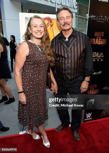 Actor Anthony De Longis and Mary De Longis attend the Los Angeles special screening of Birth of the Dragon at ArcLight Cinemas on August 17, 2017 in...