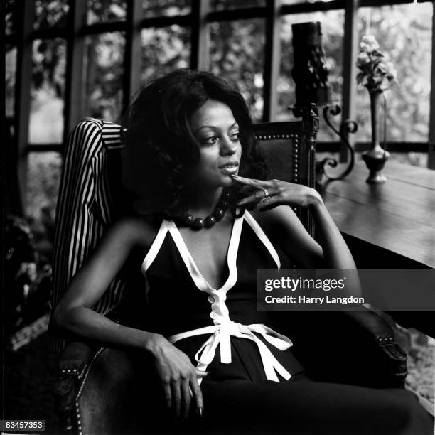Diana Roush Model Singer Diana Ross poses for a portrait session on April 13, 1974 in ...
