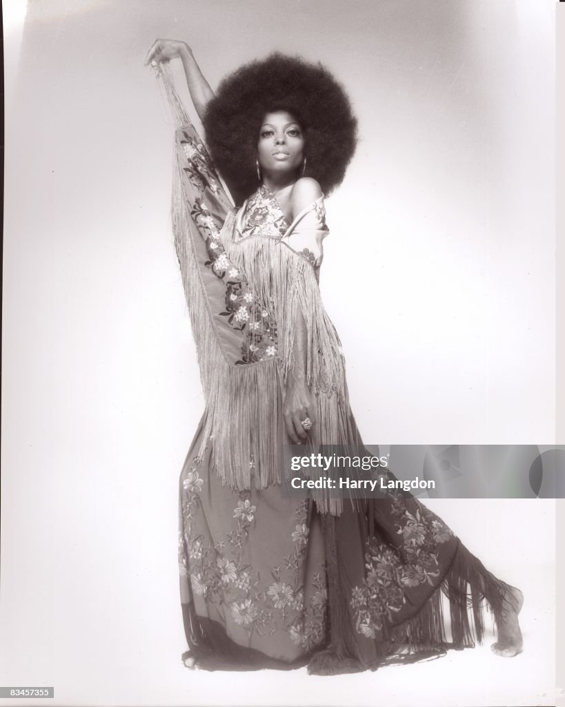 Diana Roush Model Singer Diana Ross poses for a portrait session on July 16, 1975 in ...