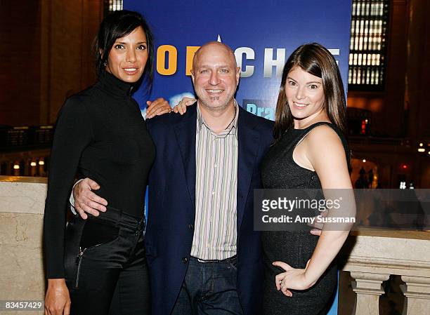 Top Chef" host Padma Lakshmi, head judge Tom Colicchio and judge Gail Simmons attends Bravo's "Top Chef" event "Taste of the Five Boroughs" at...