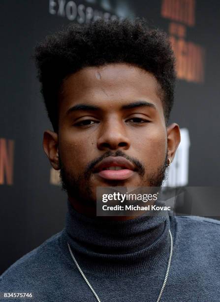 Actor/Musician Trevor Jackson attends the Los Angeles special screening of Birth of the Dragon at ArcLight Cinemas on August 17, 2017 in Hollywood,...
