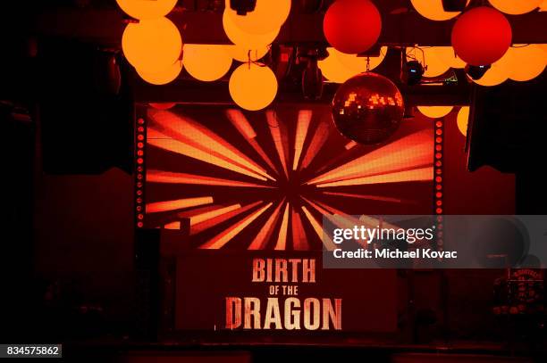 General view of atmosphere at the after party for the Los Angeles special screening of Birth of the Dragon at ArcLight Cinemas on August 17, 2017 in...