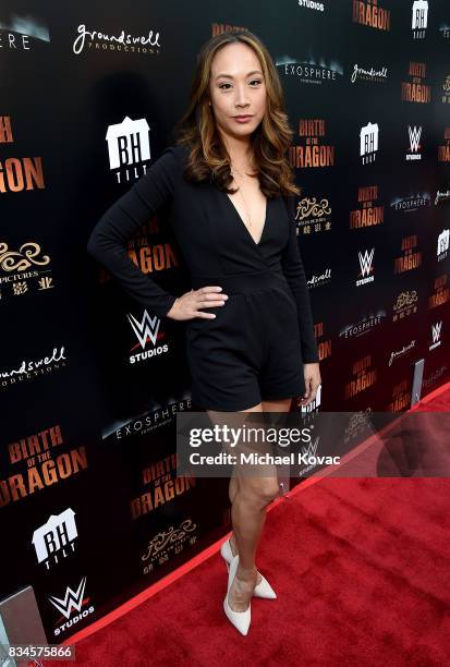 Actor Elizabeth Ho attends the Los Angeles special screening of Birth of the Dragon at ArcLight Cinemas on August 17, 2017 in Hollywood, California.