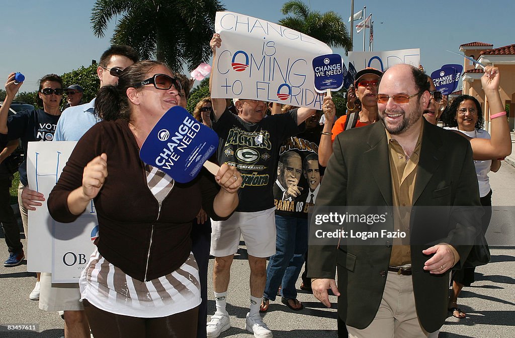 Jason Alexander Attends An Early Vote for Change Rally