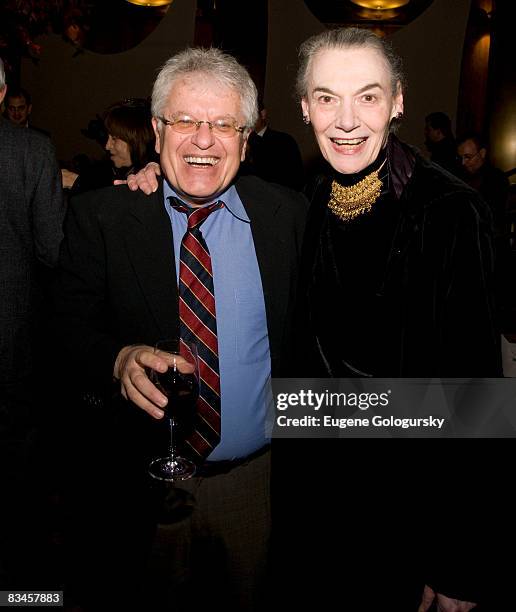 Jerry Zac and Marianne Seldes attend Primary Stages 24th Anniversary Gala at the Grand Hyatt Hotel on October 27, 2008 in New York City.